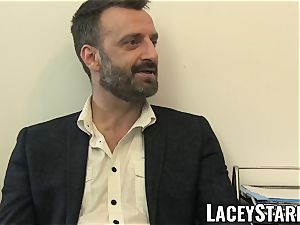 LACEYSTARR - GILF slurps Pascal milky cum after orgy