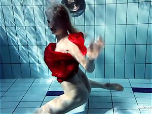 sizzling blondie Lucie French teenage in the pool
