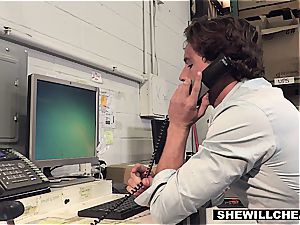 SheWillCheat - buxom cougar manager bangs fresh worker